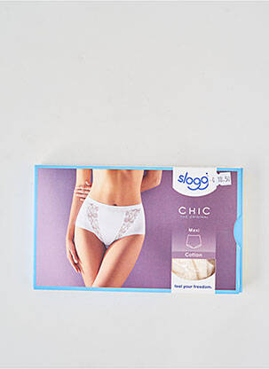 Culotte haute tissage dentelle beige SLOGGI femme