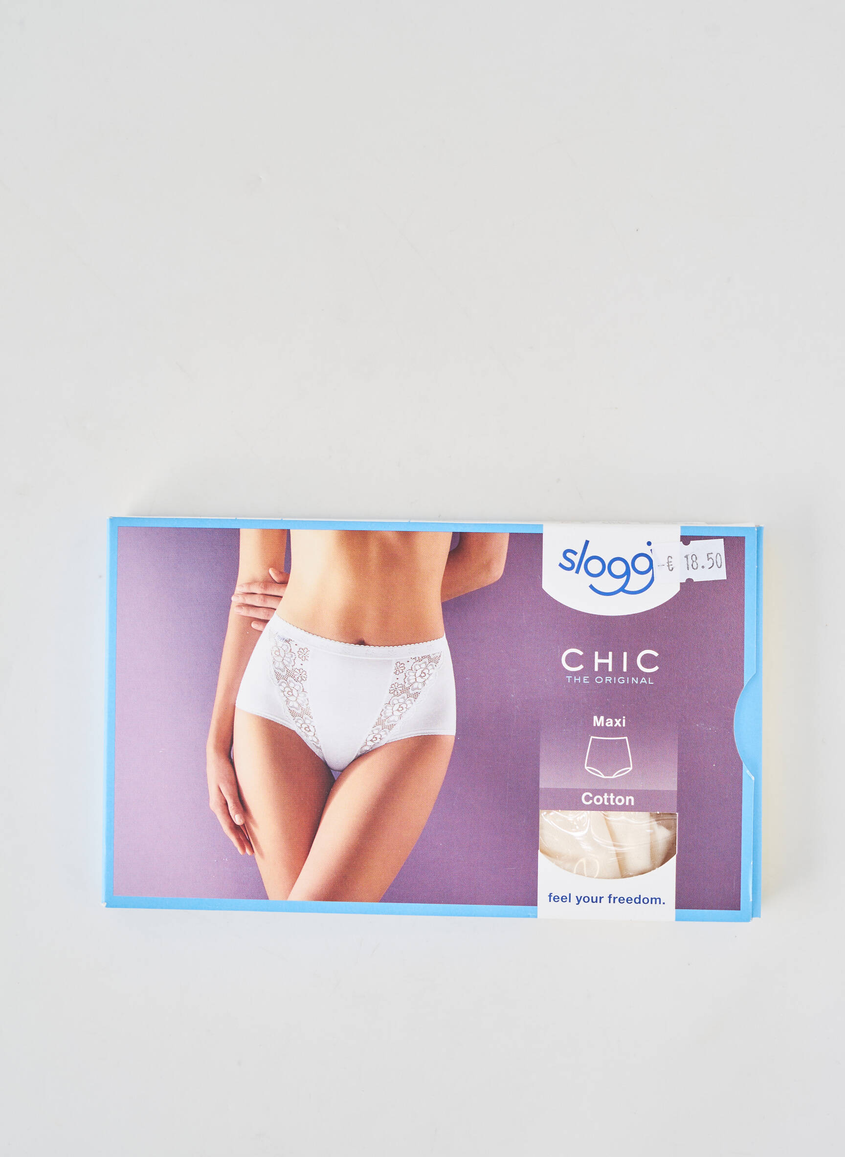 Culotte haute tissage dentelle beige SLOGGI femme