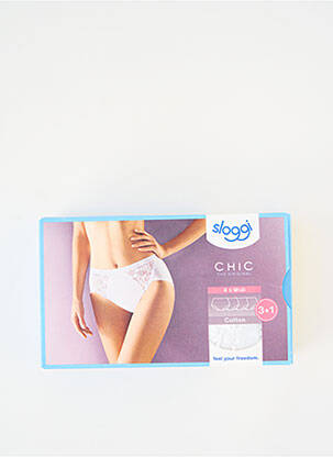 Culotte tissage dentelle blanc SLOGGI femme