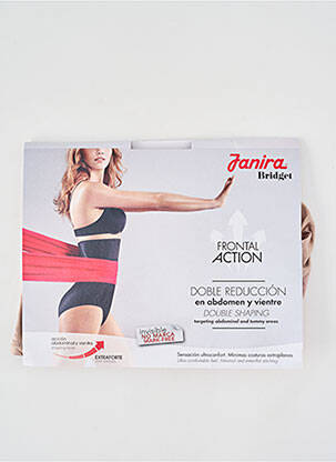 Culotte gainante effet matière satinée beige fonce JANIRA femme