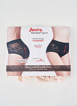 Culotte haute stretch beige JANIRA femme