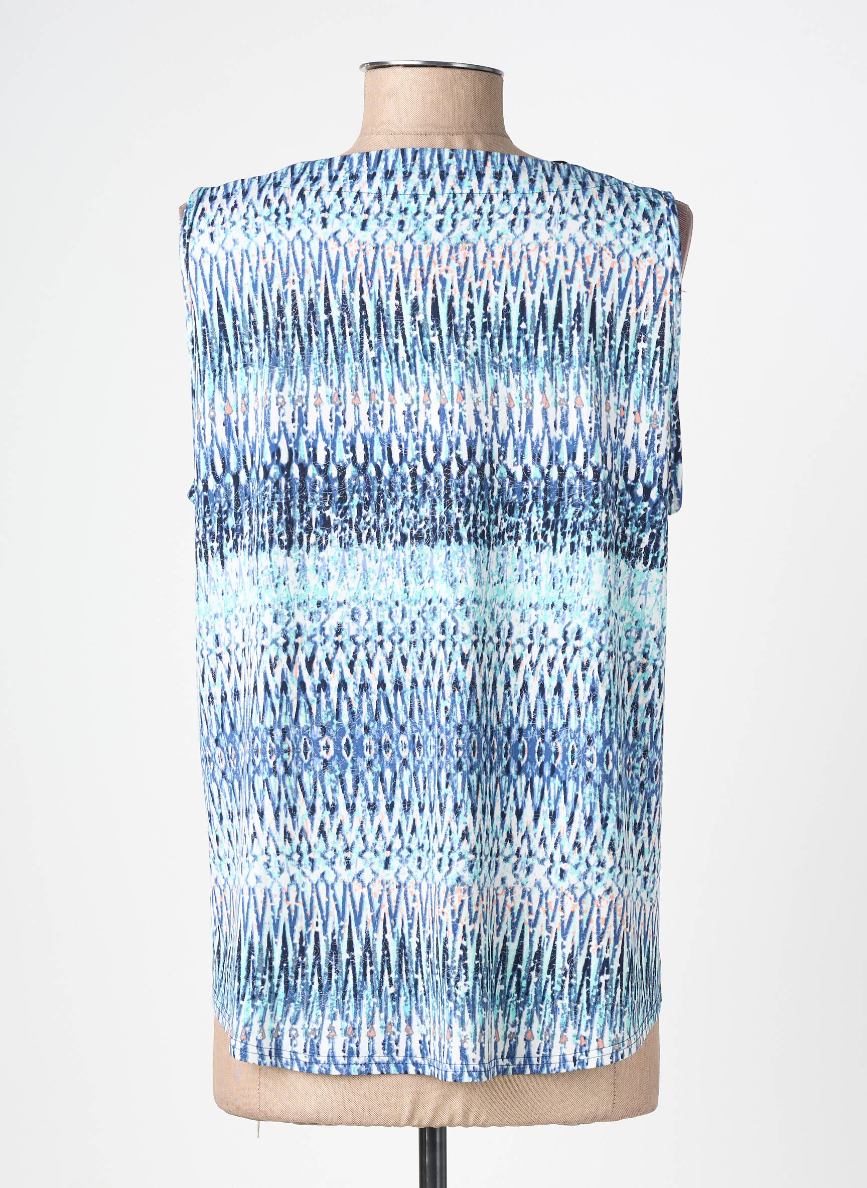 Top stretch sans manche bleu GEVANA femme