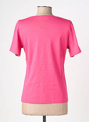 T-shirt sérigraphie manches courtes rose GEVANA femme