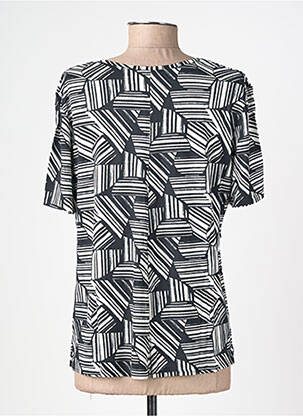 T-shirt stretch manches courtes noir GEVANA femme