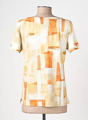 T-shirt imprimé fantaisie manches courtes orange GEVANA femme