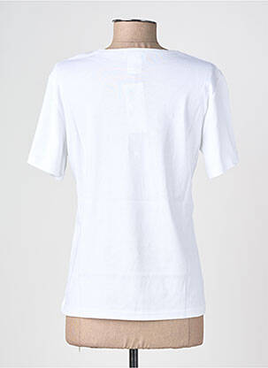 T-shirt sérigraphie manches courtes blanc GEVANA femme