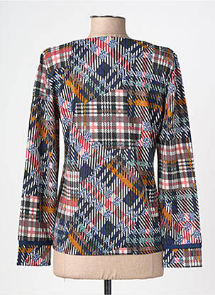Pull coupe cintrée manches longues bleu GEVANA femme
