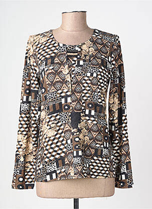 Pull coupe cintrée manches longues noir GEVANA femme