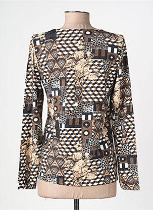 Pull coupe cintrée manches longues noir GEVANA femme