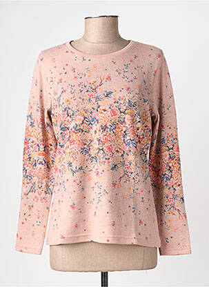 Pull coupe cintrée manches longues rose GEVANA femme