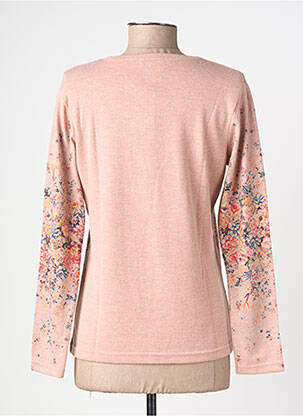 Pull coupe cintrée manches longues rose GEVANA femme