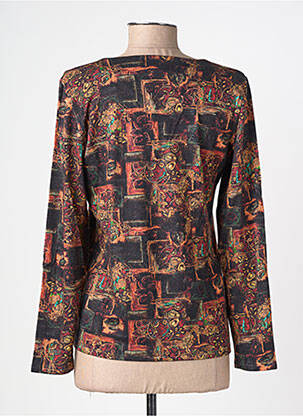 Pull coupe cintrée manches longues noir GEVANA femme