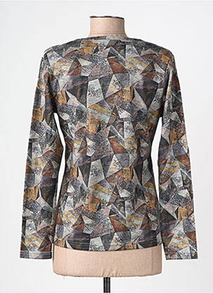 Pull coupe cintrée manches longues gris GEVANA femme