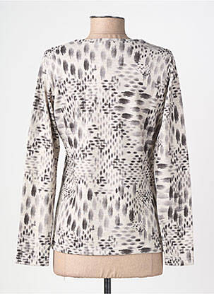 Pull coupe cintrée manches longues beige GEVANA femme