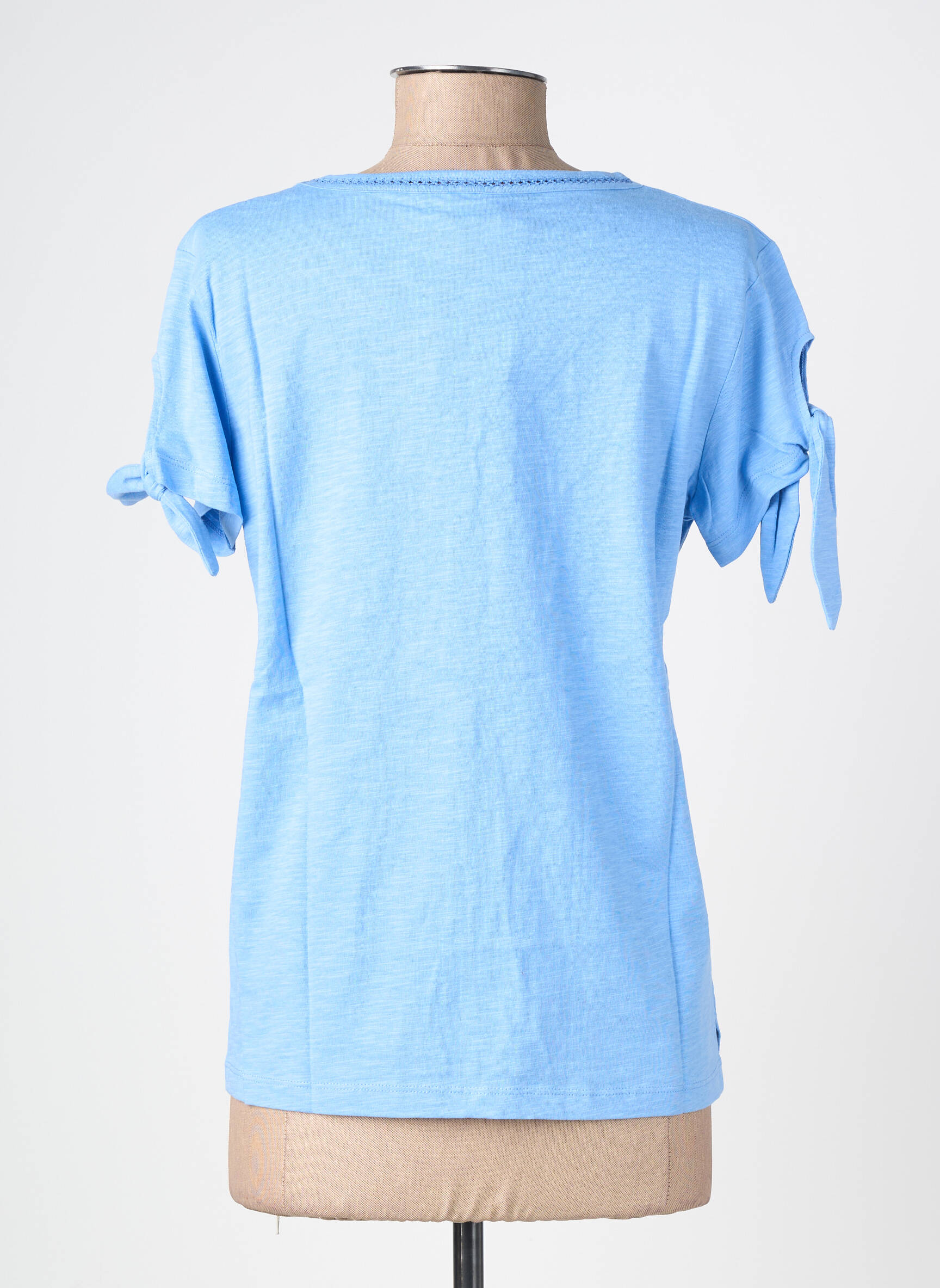 T-shirt coupe droite manches courtes bleu DIVILUNE femme