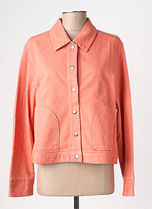 Veste casual coupe droite orange GEVANA femme