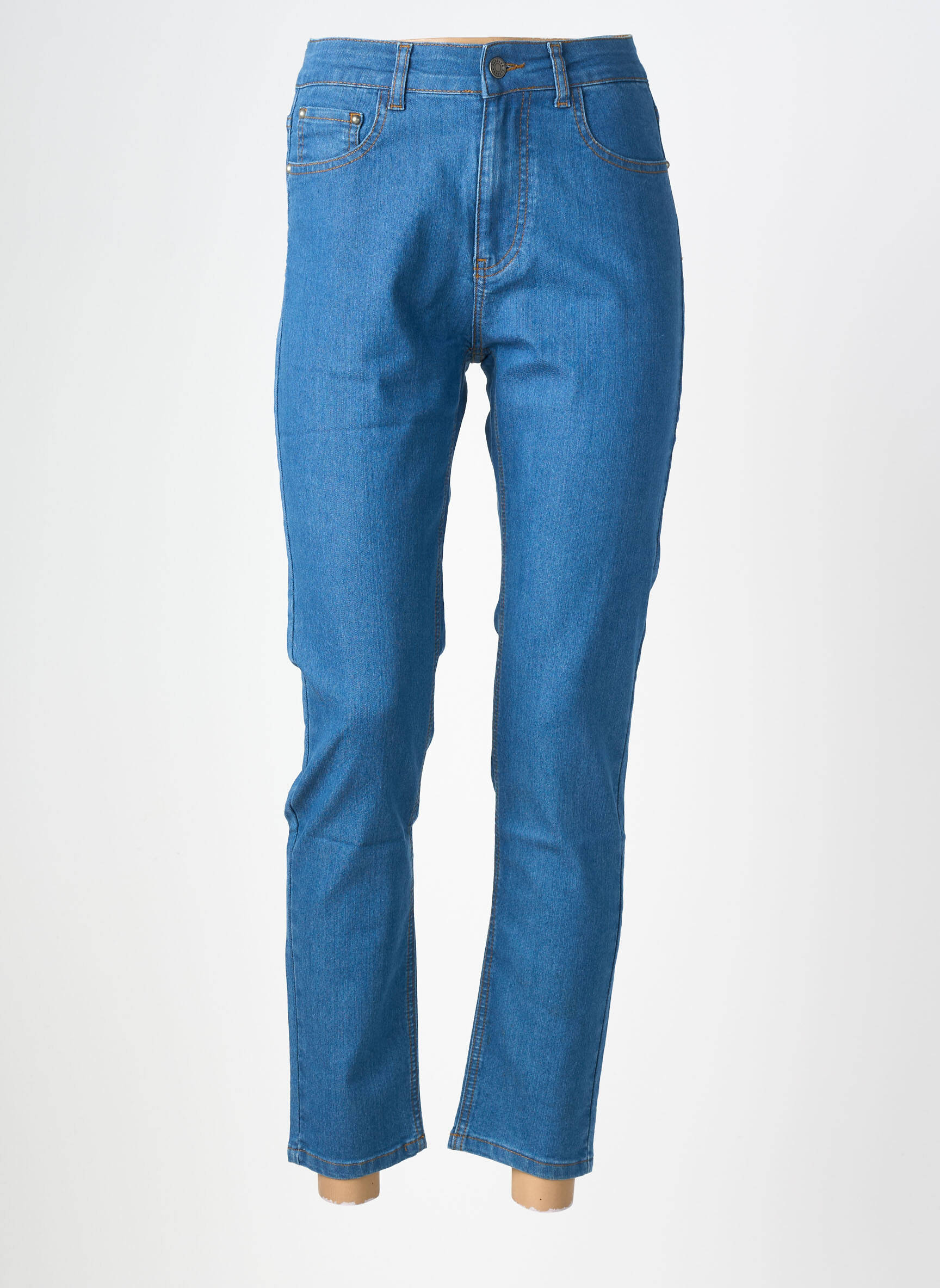 Jeans coupe slim stretch taille normale bleu DIVILUNE femme