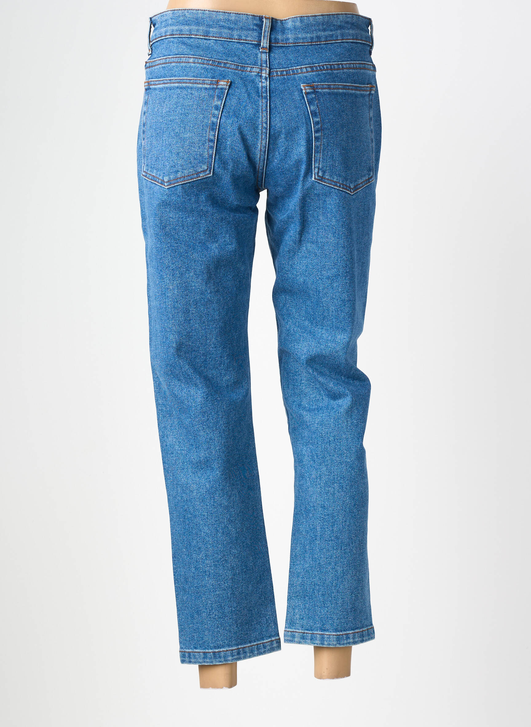 Jeans coupe slim stretch taille normale bleu GEVANA femme