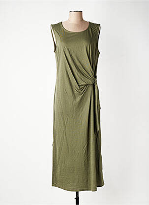 Robe longue sans manche sans manche vert GEVANA femme
