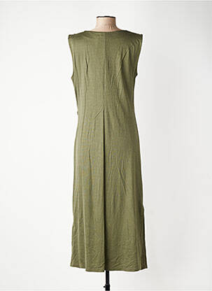 Robe longue sans manche sans manche vert GEVANA femme