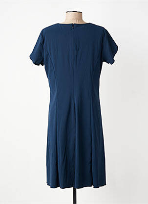 Robe mi-longue manches courtes manches courtes bleu GEVANA femme
