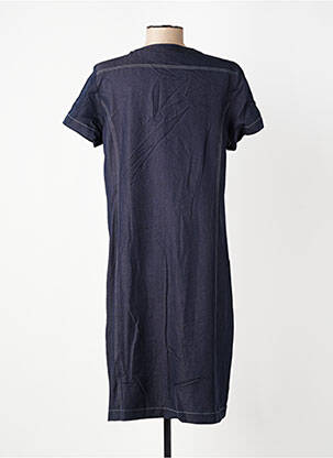 Robe mi-longue manches courtes manches courtes bleu GEVANA femme