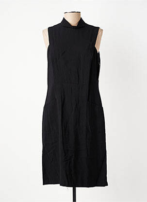 Robe mi-longue sans manche sans manche noir GEVANA femme