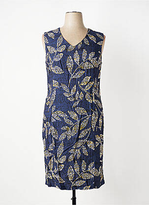Robe mi-longue sans manche sans manche bleu GEVANA femme