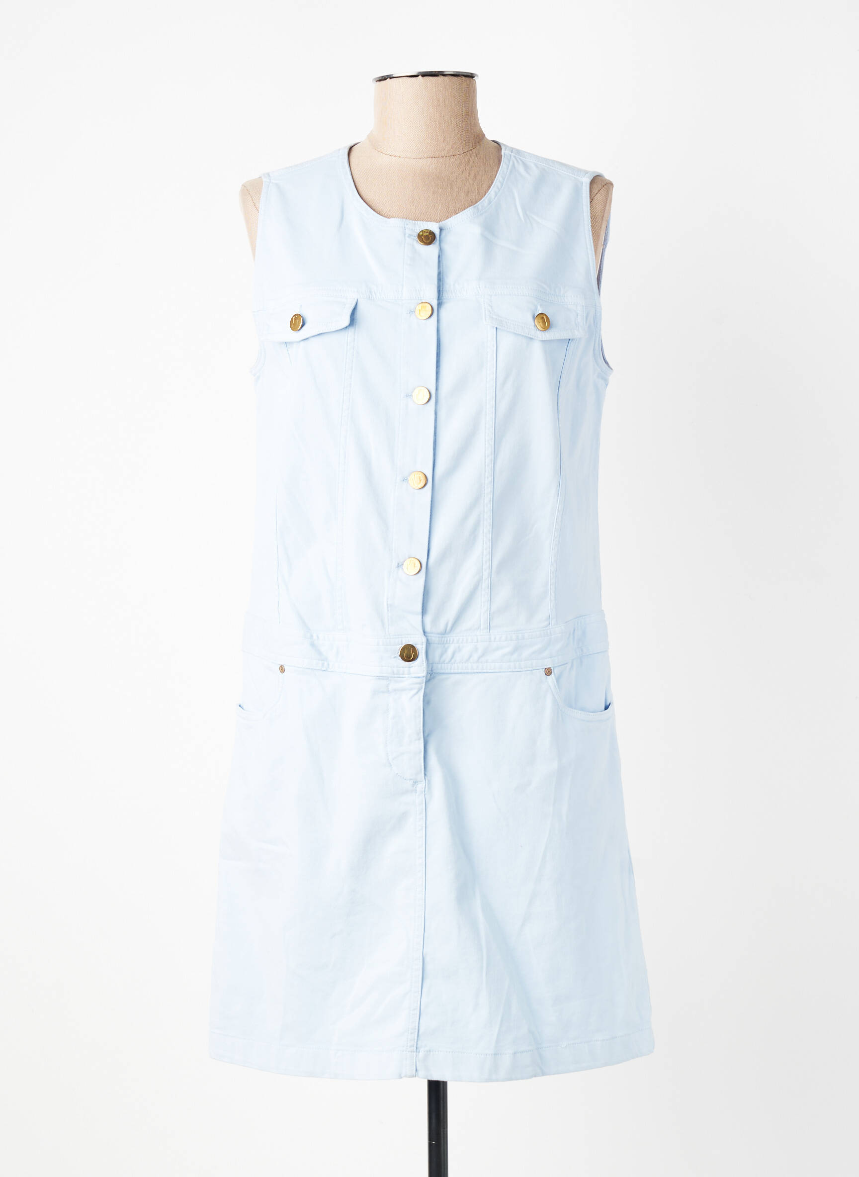 Robe courte sans manche sans manche bleu RIVER WOODS femme