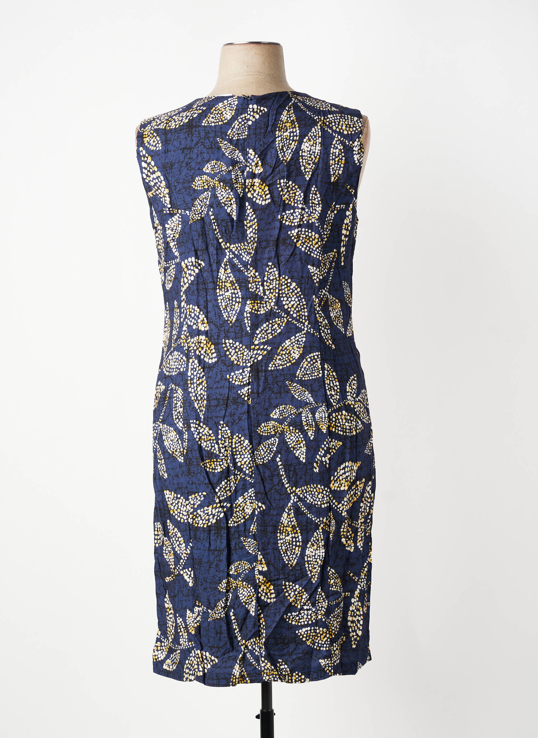 Robe mi-longue sans manche sans manche bleu GEVANA femme