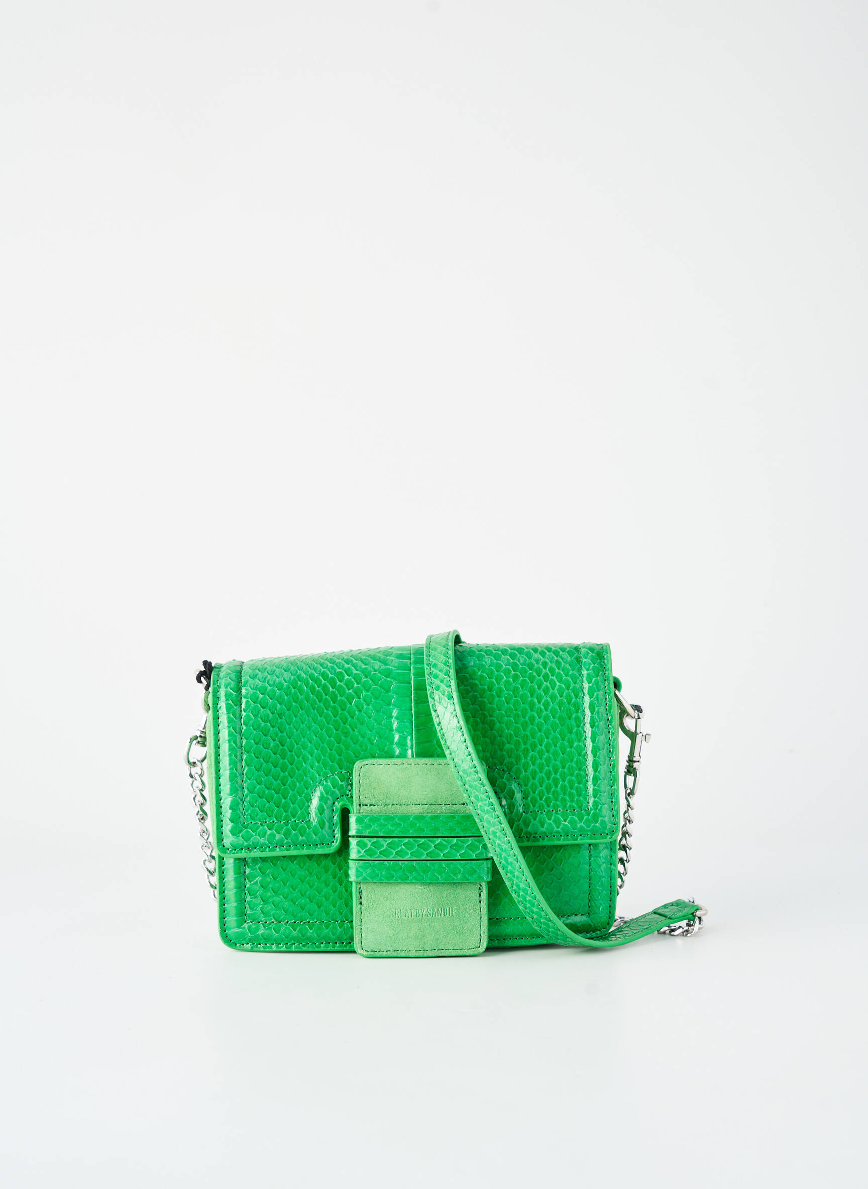 Sac multipoches forme rectangulaire vert GREAT BY SANDIE femme