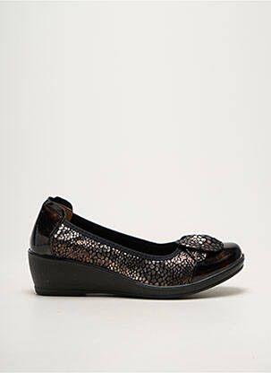 Ballerines matière lisse talon de 4 à 6cm noir INFINI femme