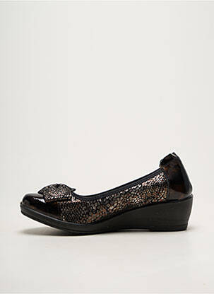 Ballerines matière lisse talon de 4 à 6cm noir INFINI femme