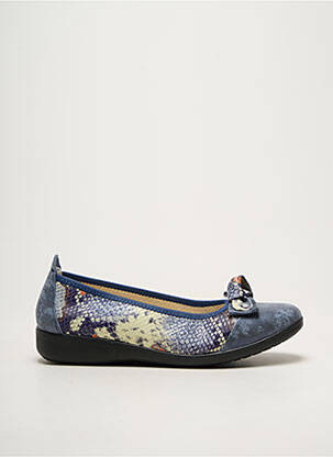 Ballerines matière lisse talon plat jusqu'à 3cm bleu INFINI femme