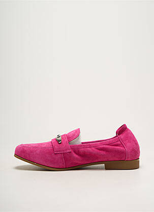 Mocassins bout rond talon plat jusqu'à 3cm rose INFINI femme