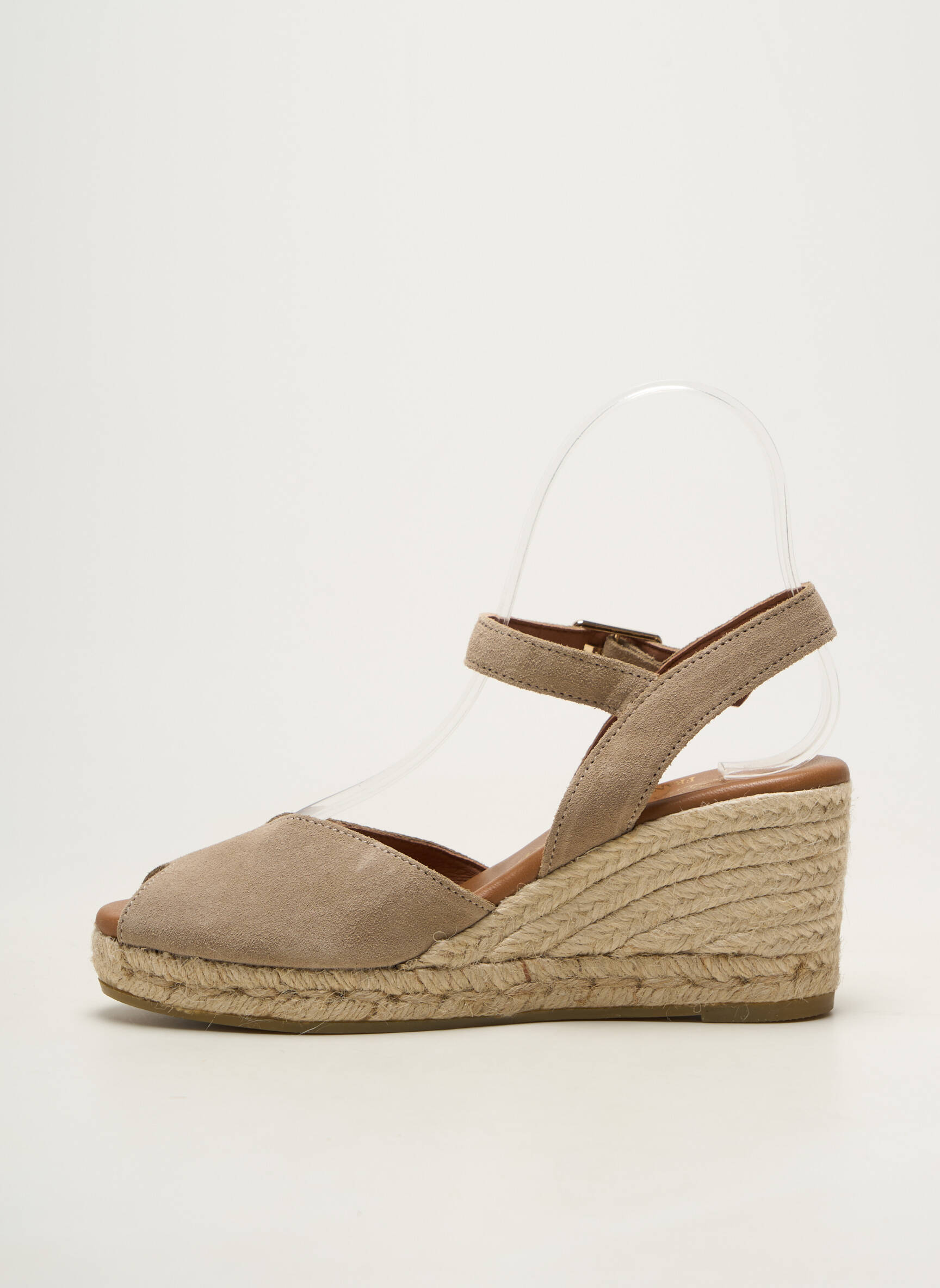 Espadrilles fermeture boucle(s) talon de 7 à 9cm beige LA MAISON DE L'ESPADRILLE femme