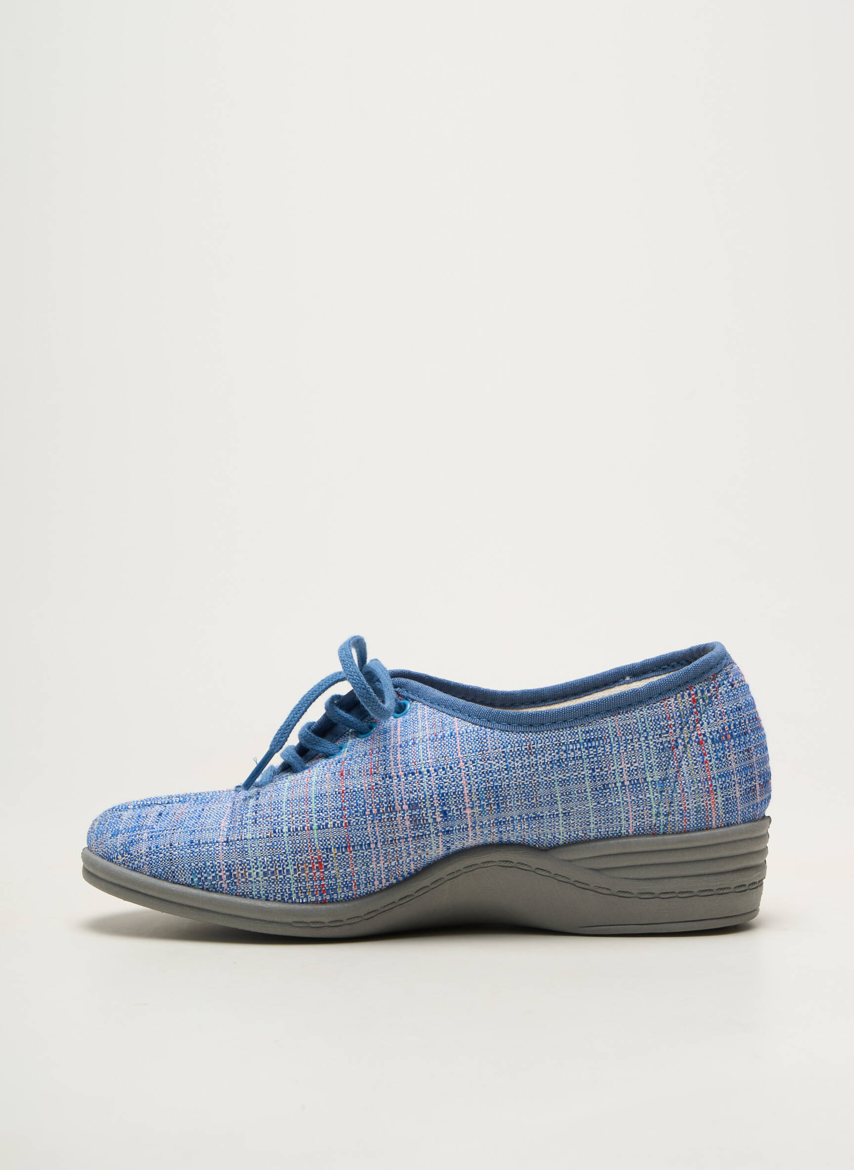 Chaussons/pantoufles bout rond talon plat jusqu'à 3cm bleu LA VAGUE femme