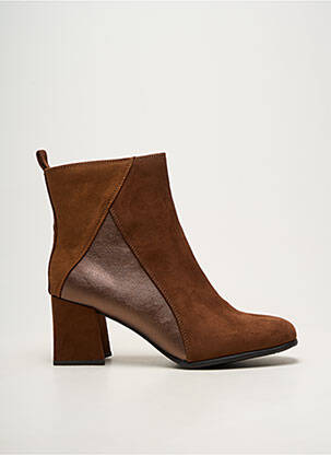 Bottines/boots bout rond talon de 7 à 9cm marron MARCO TOZZI femme