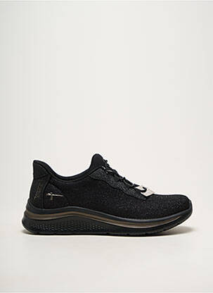 Baskets bout rond talon plat jusqu'à 3cm noir TAMARIS femme