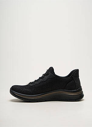 Baskets bout rond talon plat jusqu'à 3cm noir TAMARIS femme