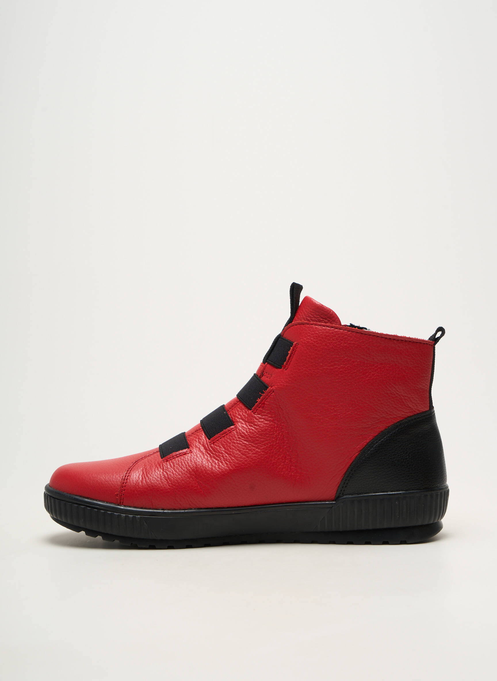Bottines/boots matière lisse talon plat jusqu'à 3cm rouge REMONTE femme
