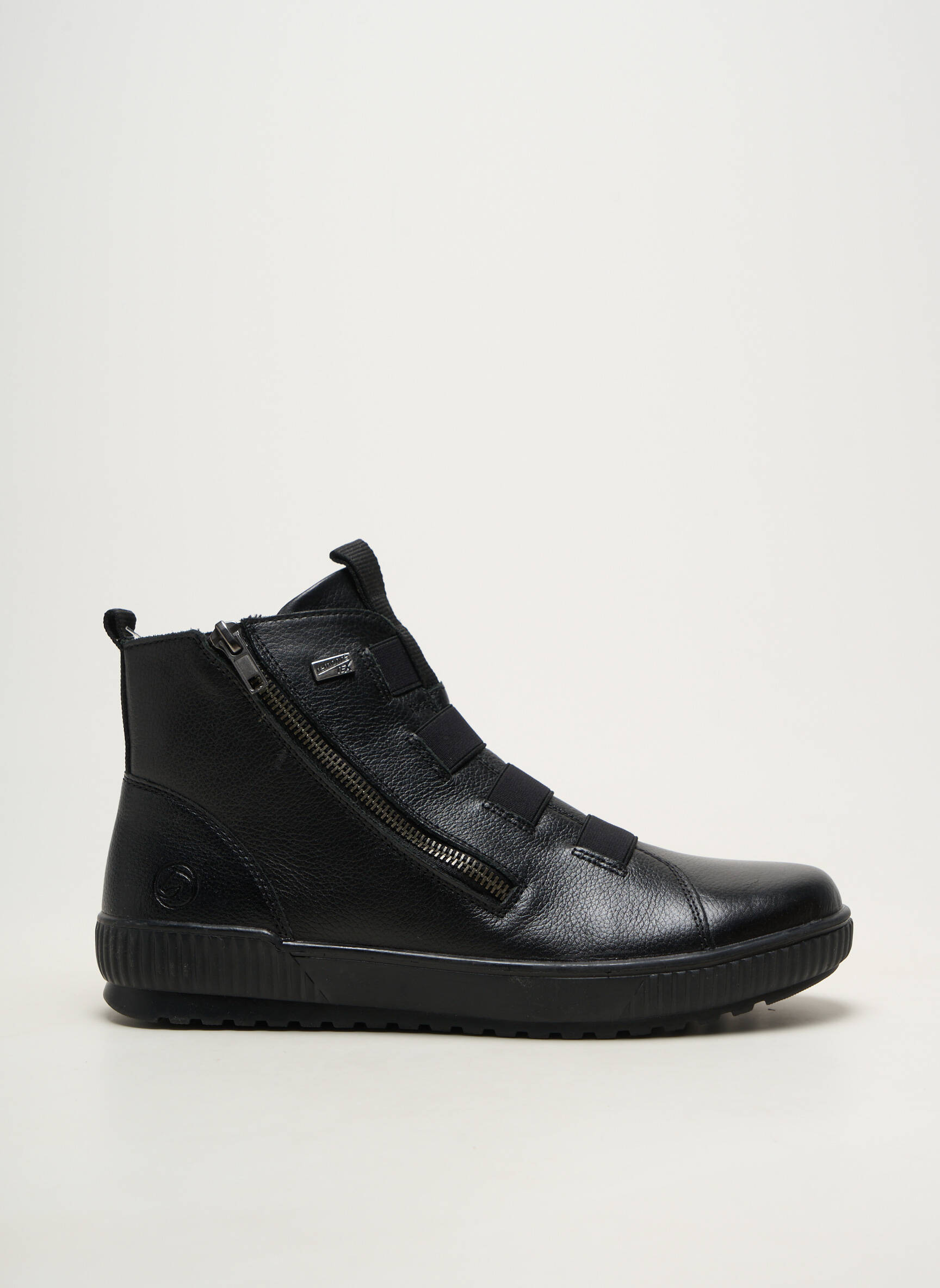 Bottines/boots matière lisse talon plat jusqu'à 3cm noir REMONTE femme