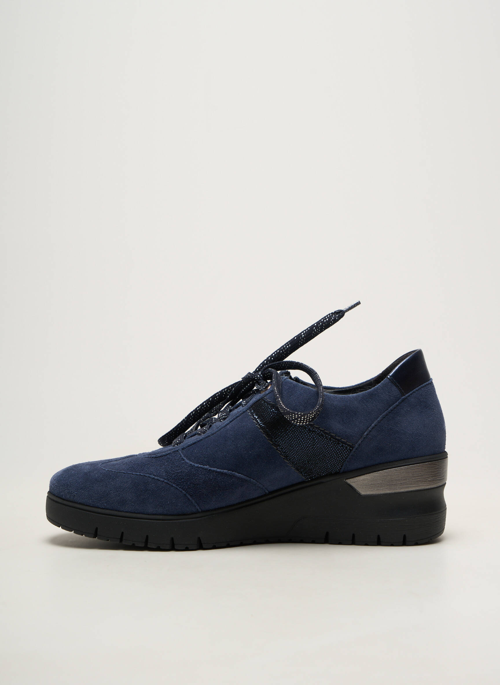 Baskets bout rond talon de 4 à 6cm bleu MOBILS femme
