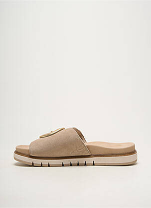 Mules/sabots bout ouvert talon de 4 à 6cm beige TAMARIS femme