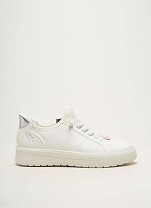 Baskets fermeture elastique talon plat jusqu'à 3cm blanc JANA femme