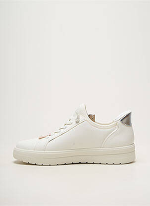 Baskets fermeture elastique talon plat jusqu'à 3cm blanc JANA femme