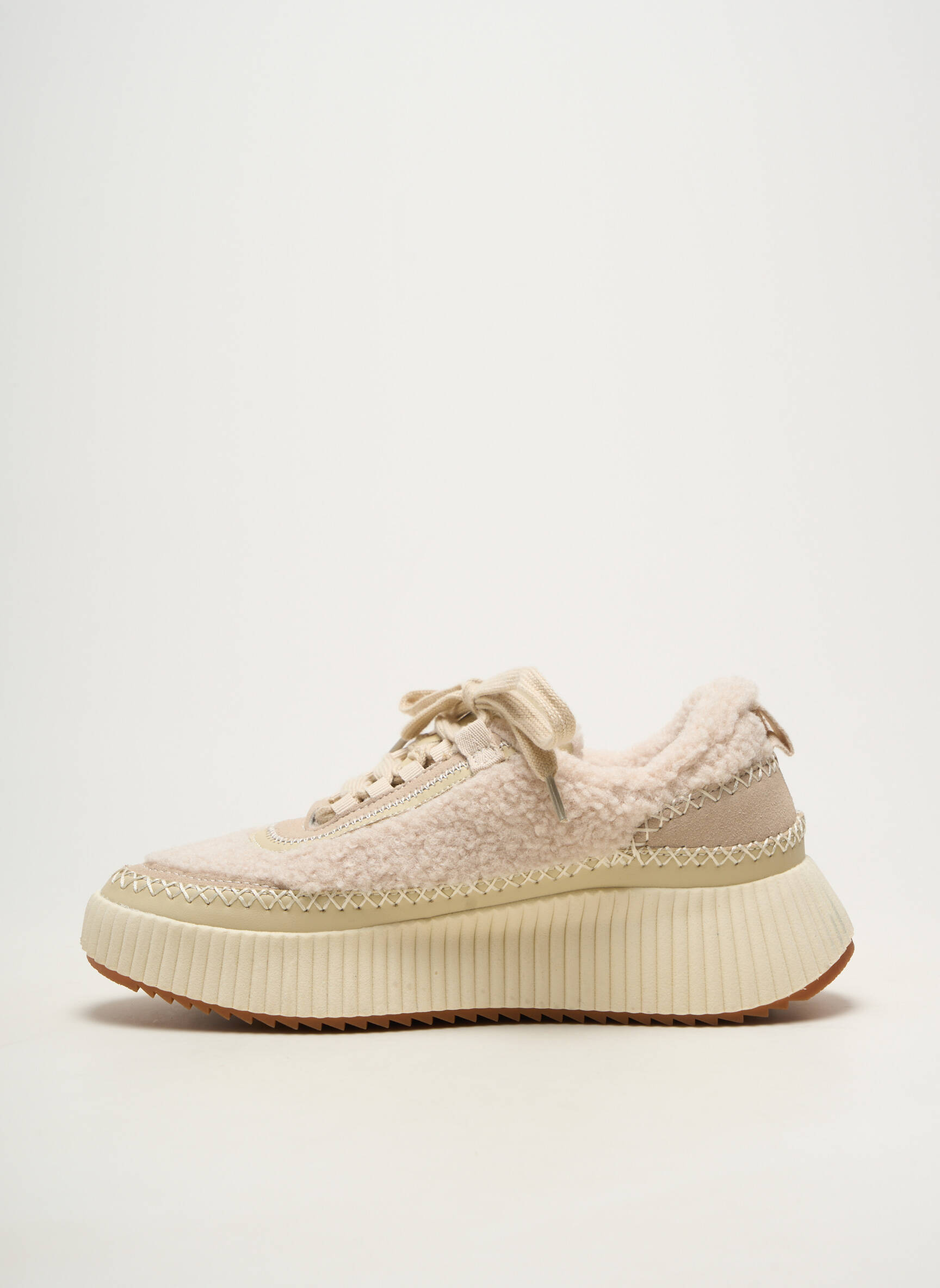 Baskets plateforme talon de 4 à 6cm beige LAURA VITA femme