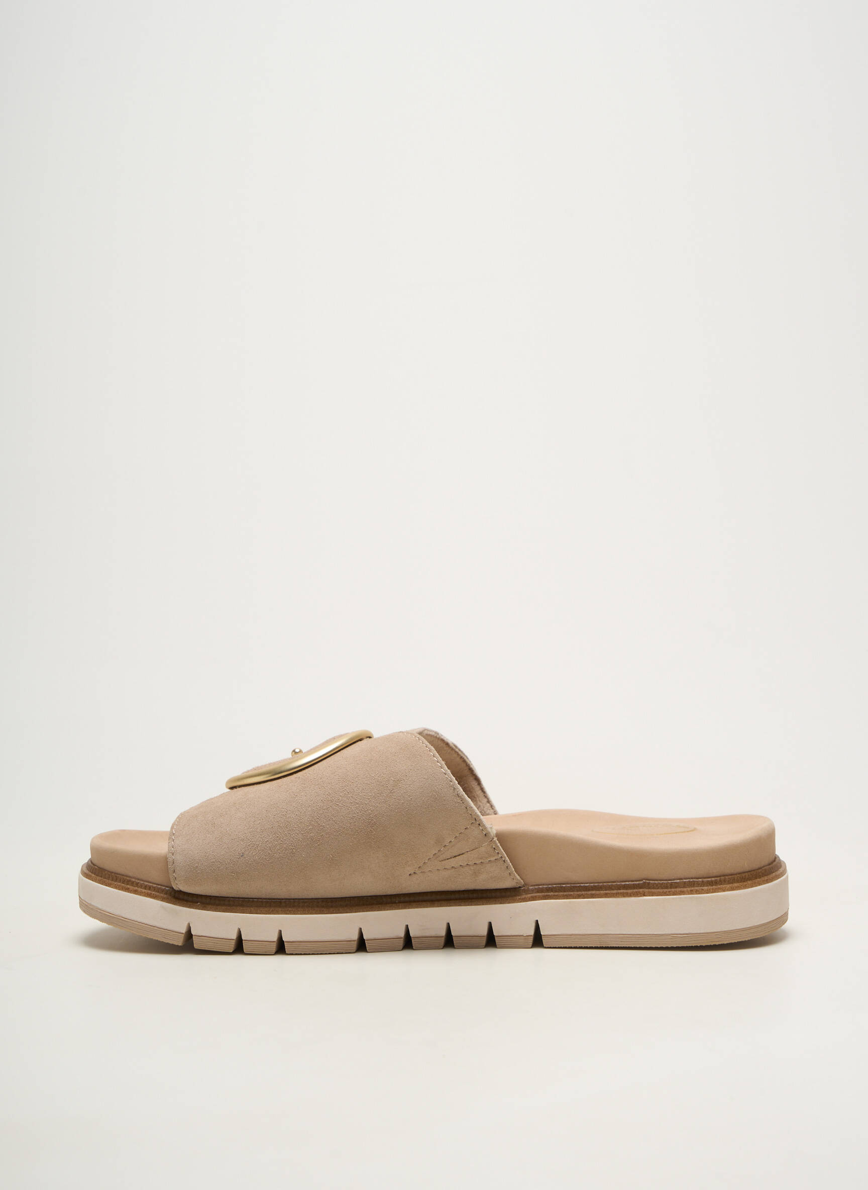 Mules/sabots bout ouvert talon de 4 à 6cm beige TAMARIS femme