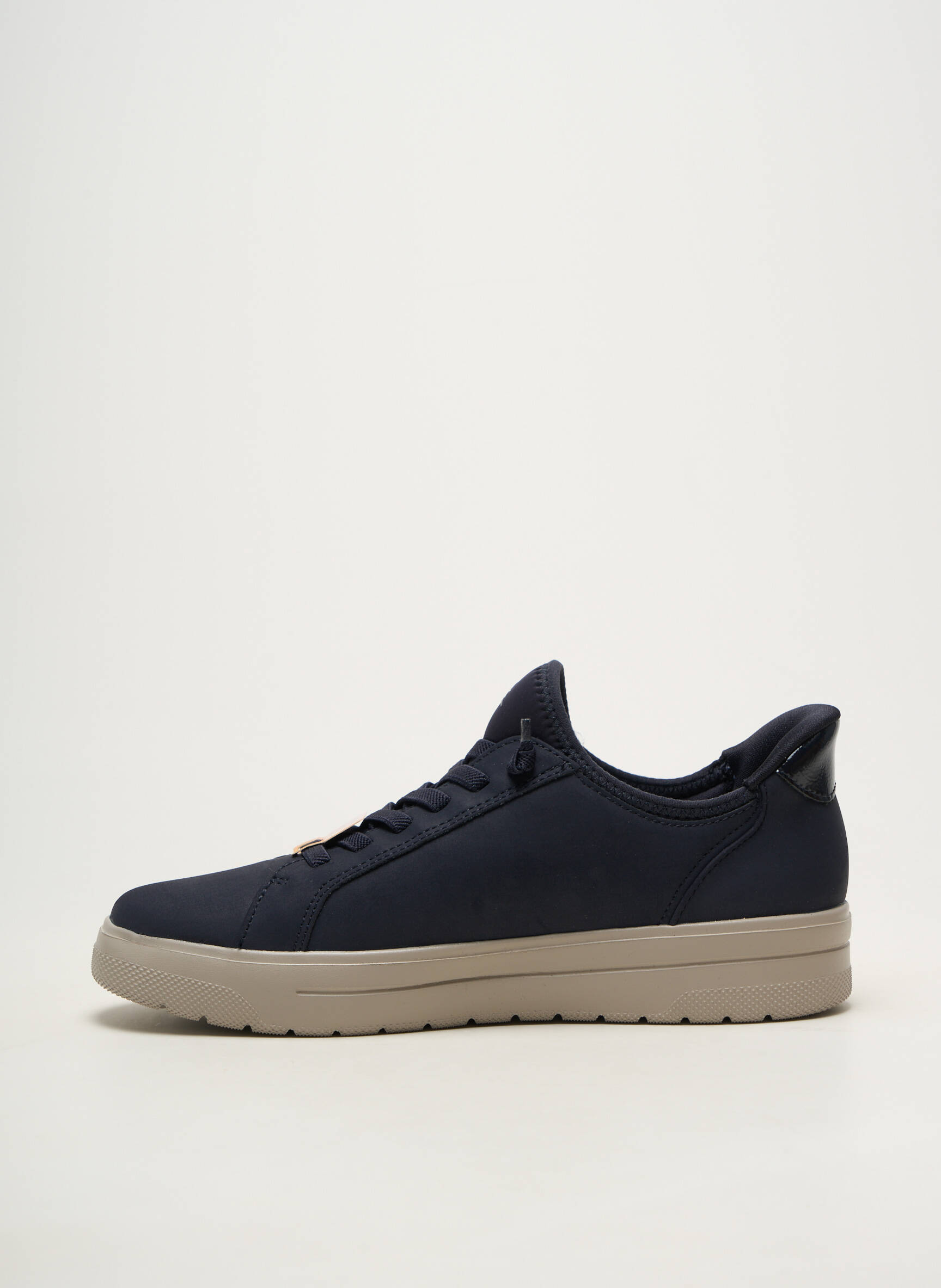 Baskets fermeture elastique talon plat jusqu'à 3cm bleu JANA femme
