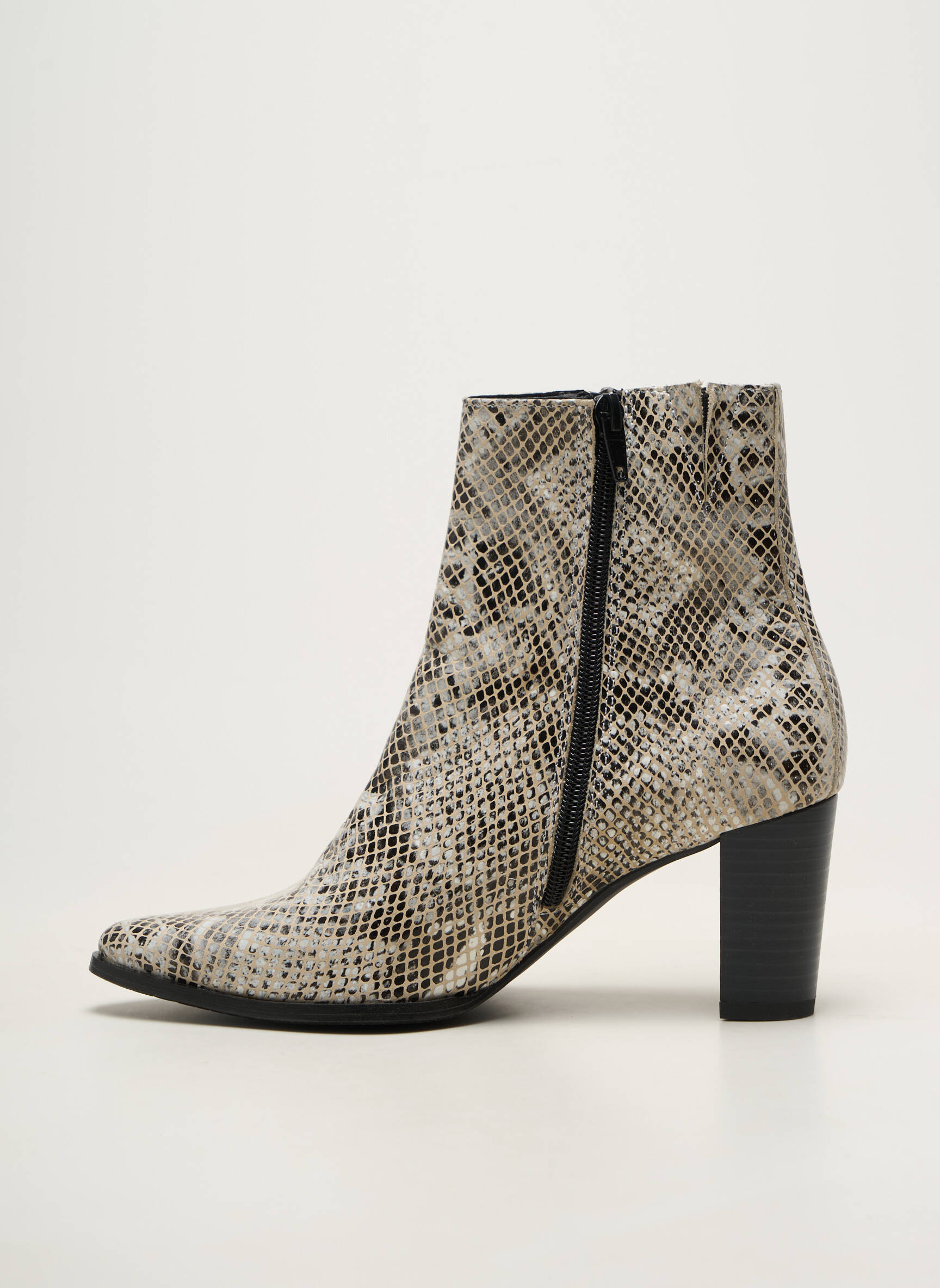 Bottines/boots matière lisse talon de 7 à 9cm gris GEO-REINO femme